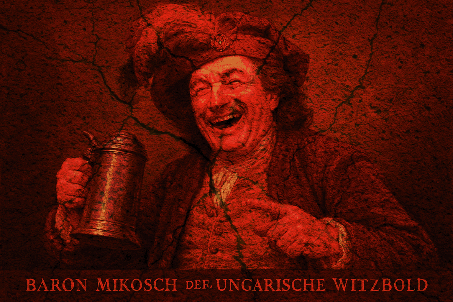 Dekoratives rotmonochromatisches Bild